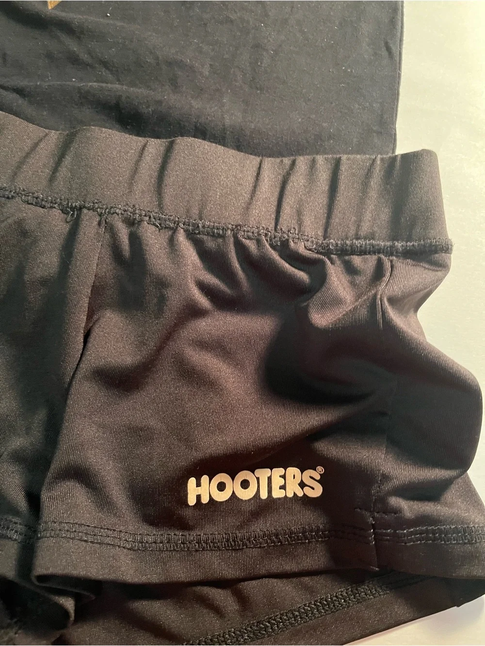 Hooters Black Tank and Shorts Set with Orange Logo
